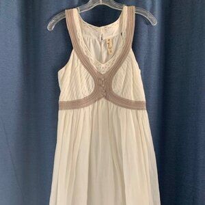 Floreat White with Gray/Silver trim Dress